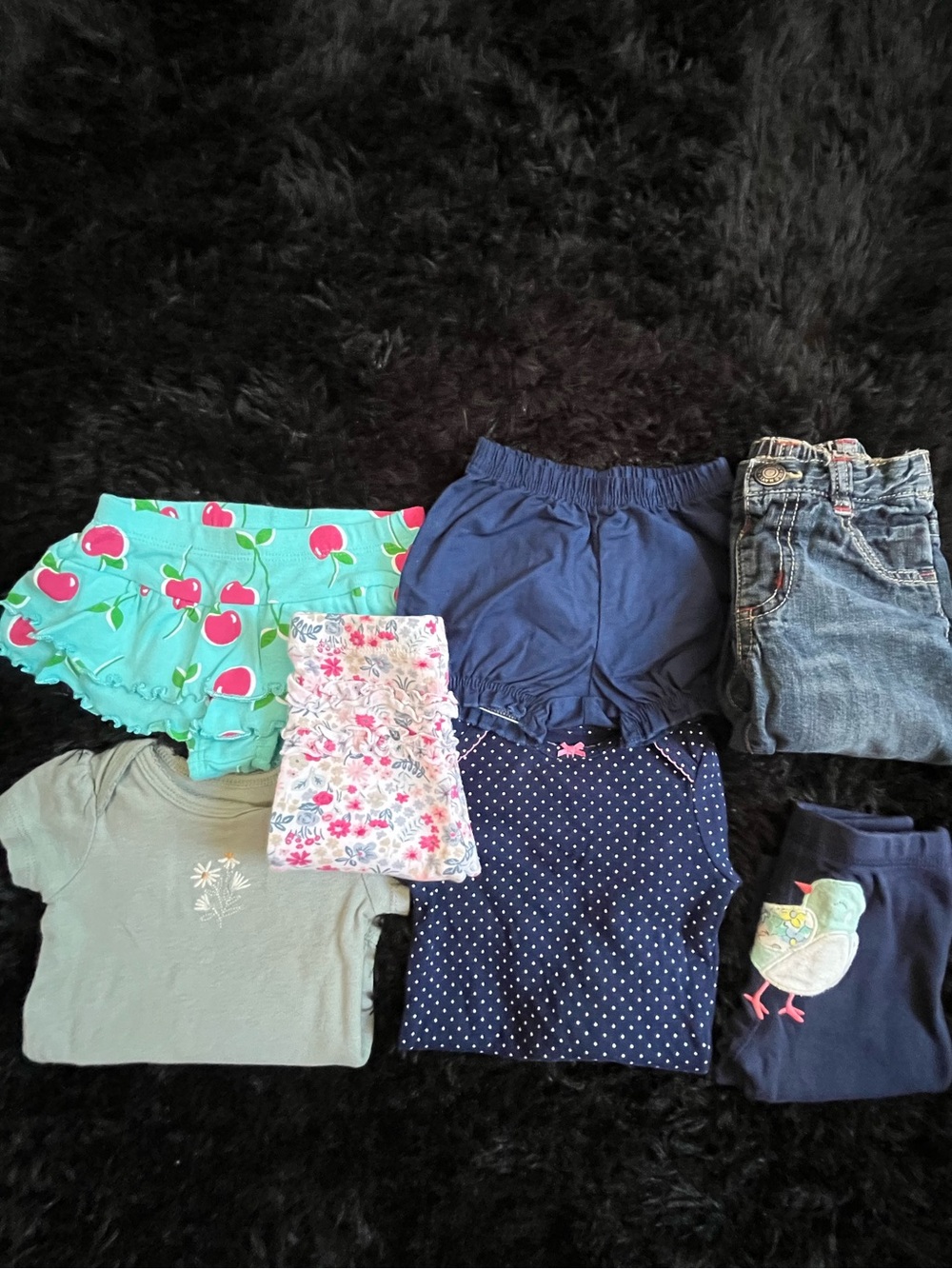 COTTON 0-3 Months Girl NAVY POLKA 7 Piece Bundle. Live Show Listing. $10 starts.